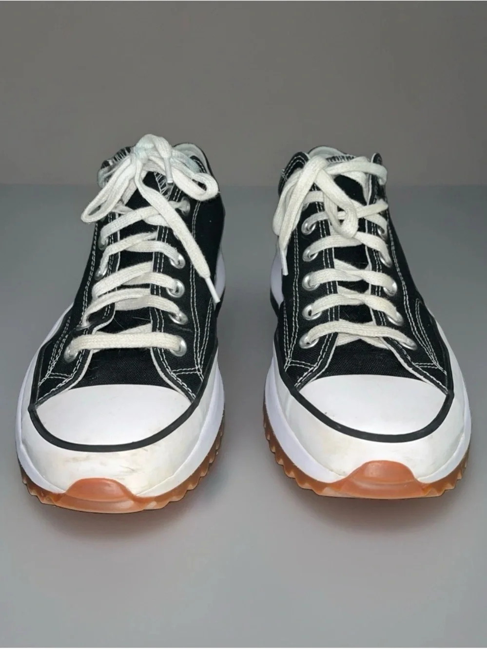 Converse Run Star Hike Ox Sneaker 168816C- Black White Gum - Women 11.5 Mens 10